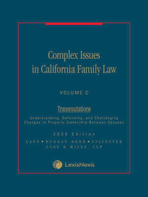 cover image of Complex Issues in California Family Law